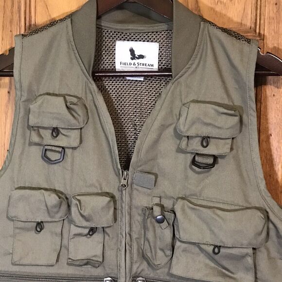 Field & Stream 20 Pocket Outdoor Utility Vest Men's M Fly Fishing Hiking Hunting - Picture 2 of 13